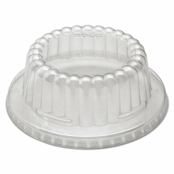 Solo Flat-Top Dome PET Plastic Lids for 12 oz Containers, 4.34 in. Diameter x 1.5 in.h, Clear, 1000PK DF12-0090